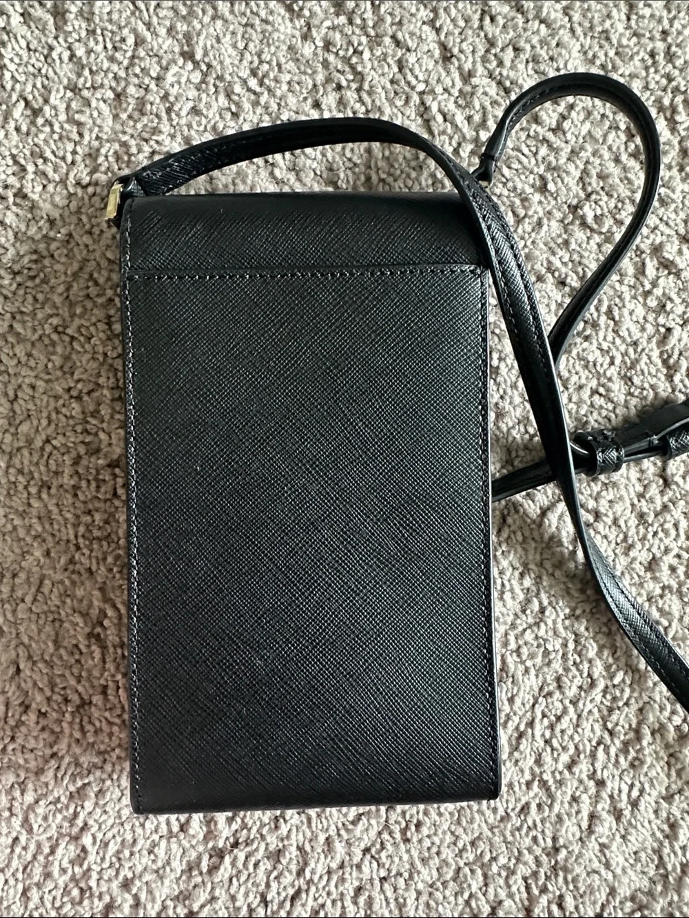 Kate Spade Black Leather Crossbody Phone Pouch